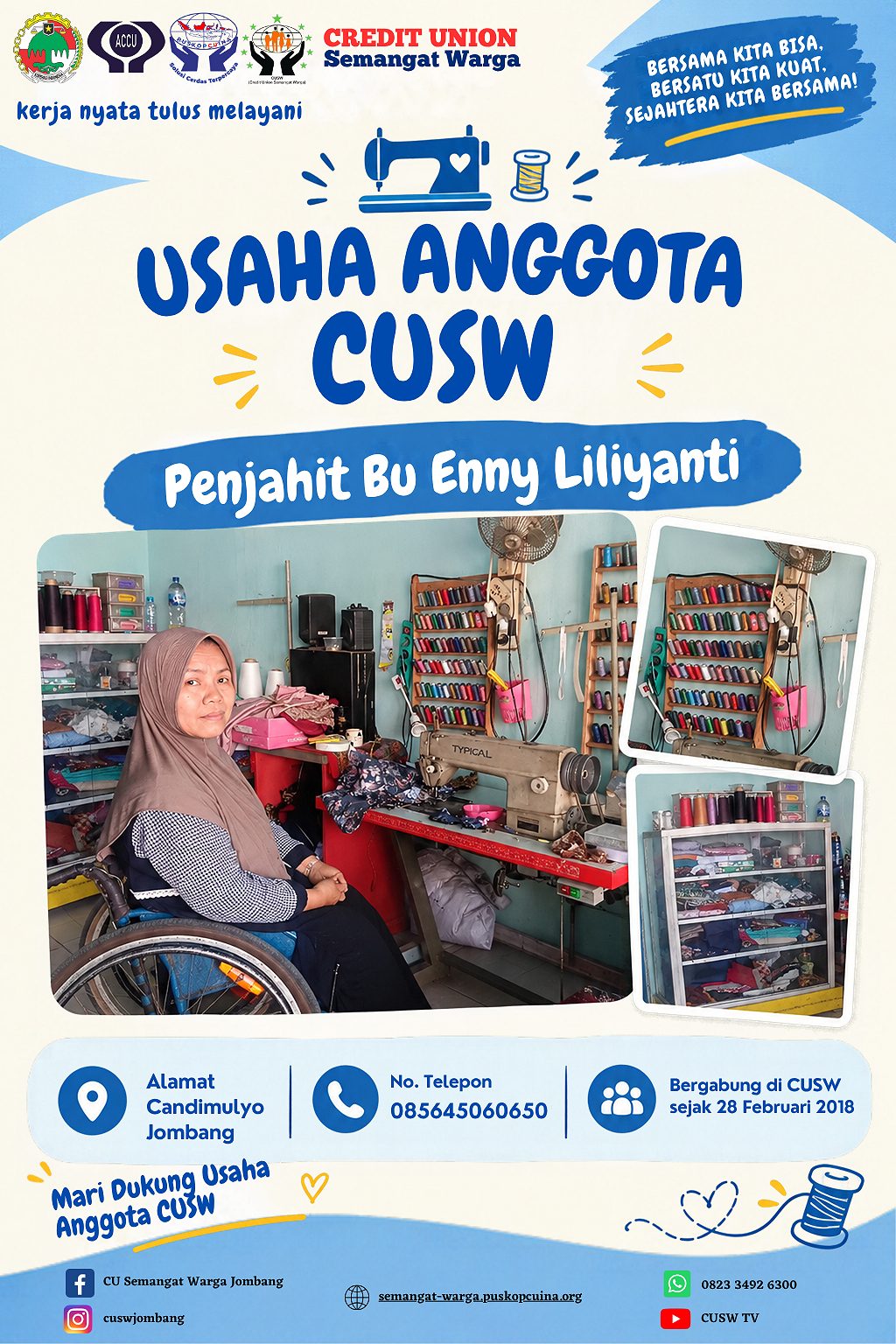Mari Dukung Usaha Anggota CUSW