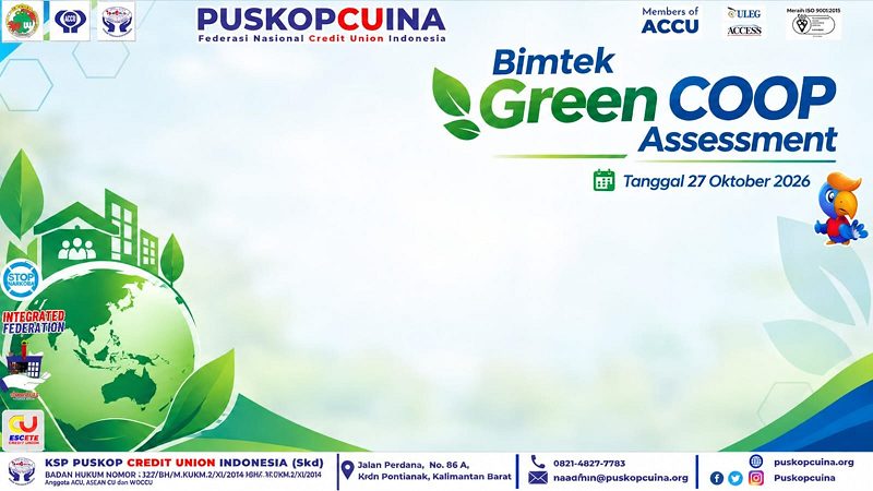 PUSKOPCUINA Bersama ACCU Gelar BIMTEK Green Coop, Dorong Transformasi Credit Union yang Ramah Lingkungan dan Berkelanjutan
