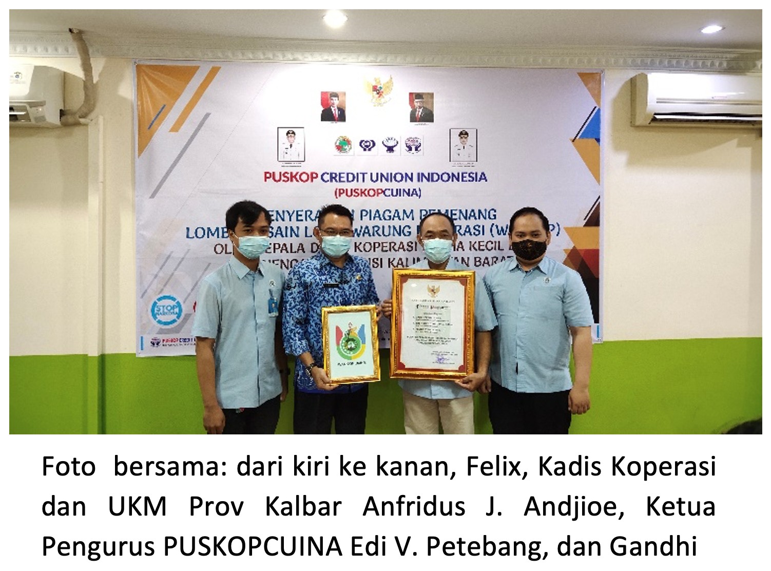 PUSKOPCUINA Menerima Penghargaan dari Gubernur Kalimantan Barat