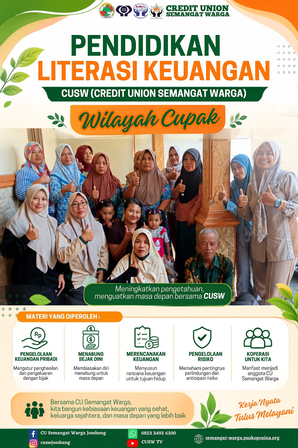 Pendidikan Literasi Keuangan CUSW Wilayah Cupak: Membangun Kebiasaan Finansial yang Sehat