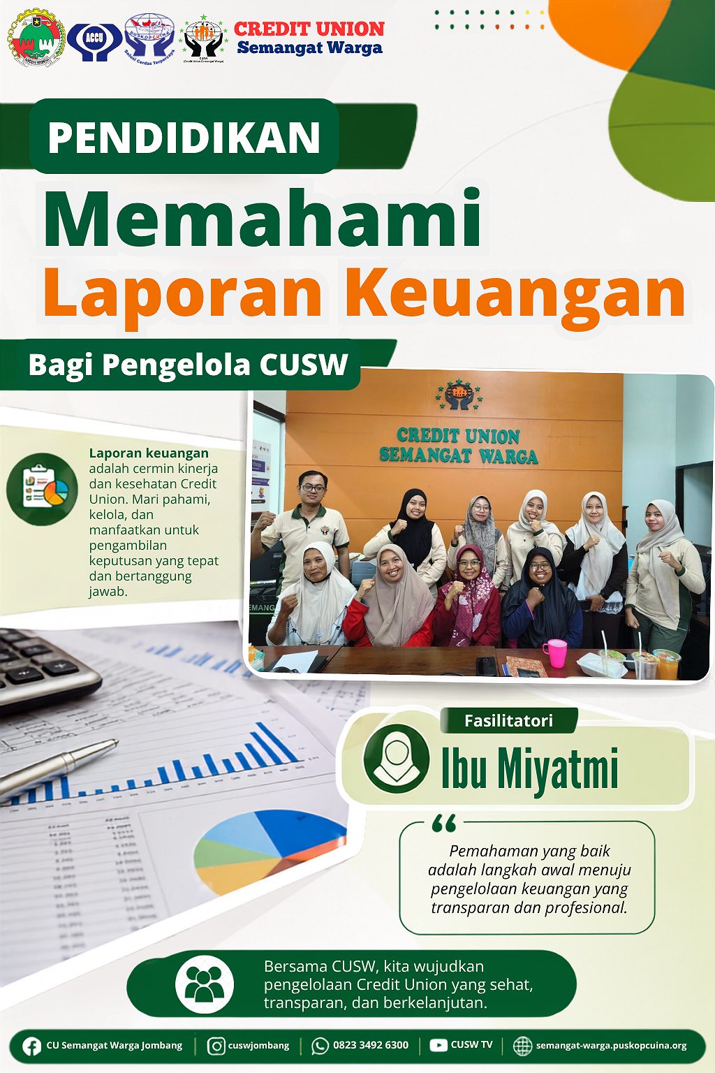 Pendidikan Memahami Laporan Keuangan Bagi Pengelola CUSW