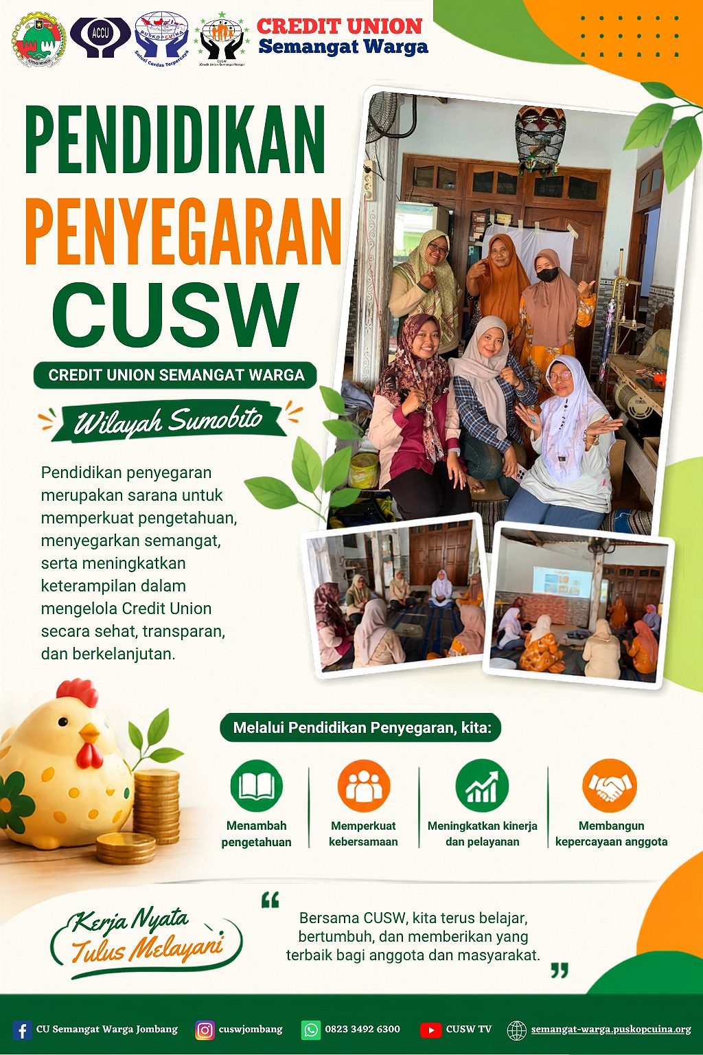 Pendidikan Penyegaran CUSW Wilayah Sumobito
