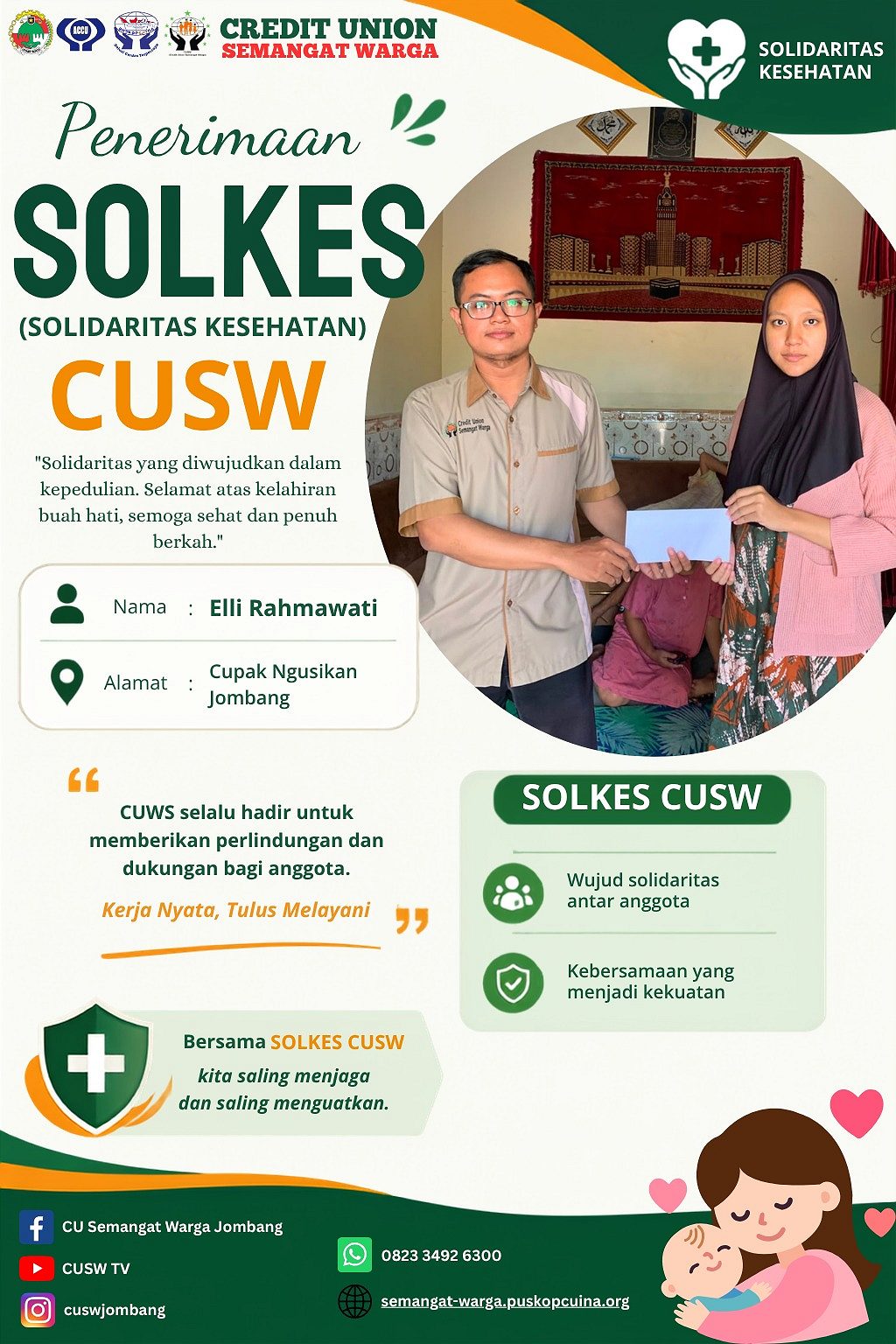 Penerimaan SOLKES CUSW: Wujud Solidaritas untuk Anggota