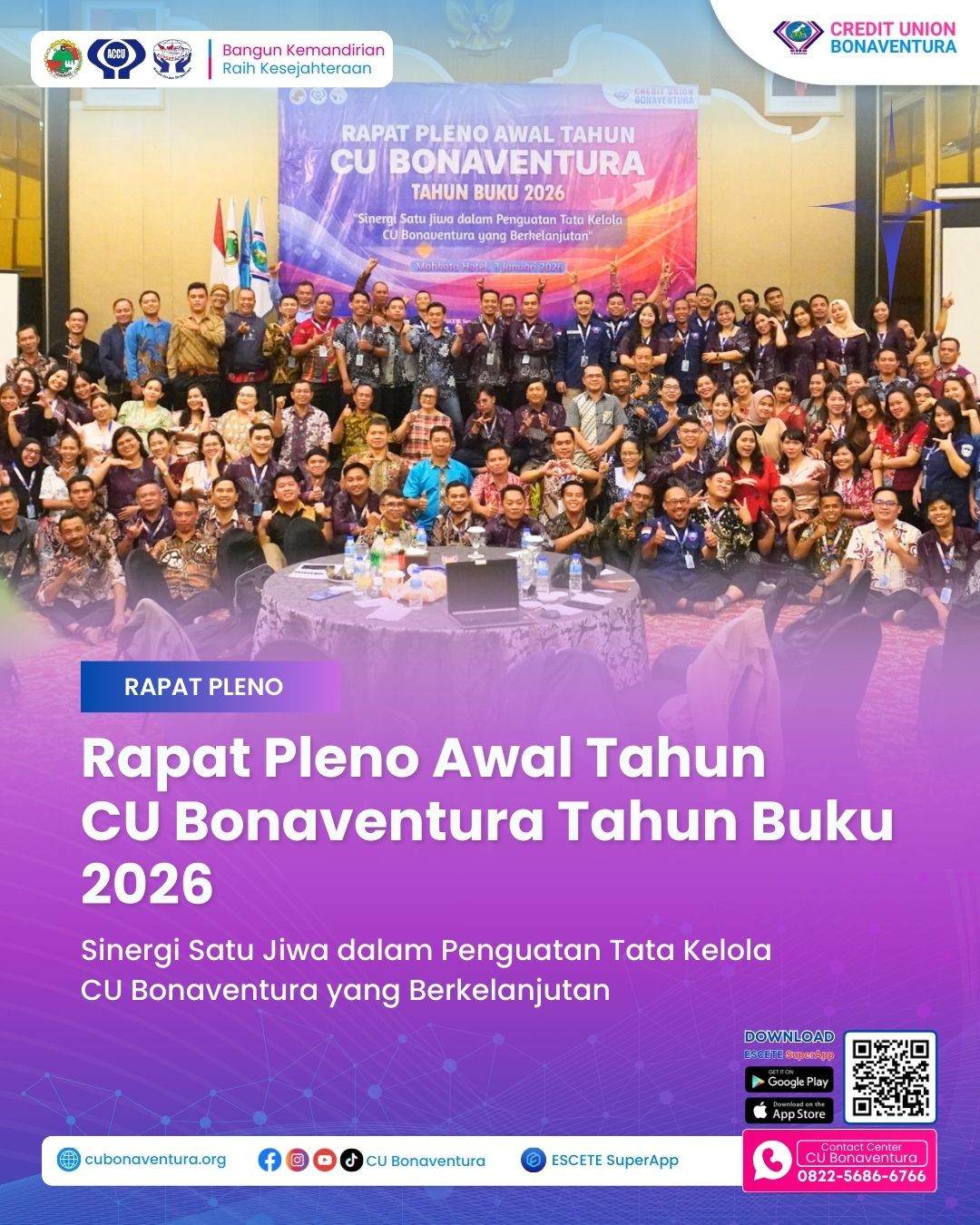 RAPAT PLENO AWAL TAHUN CU BONAVENTURA TAHUN BUKU 2026