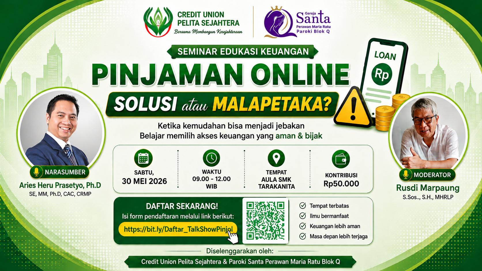 Seminar "PINJOL: Solusi atau Malapetaka?" Ajak Masyarakat Lebih Bijak Mengelola Keuangan