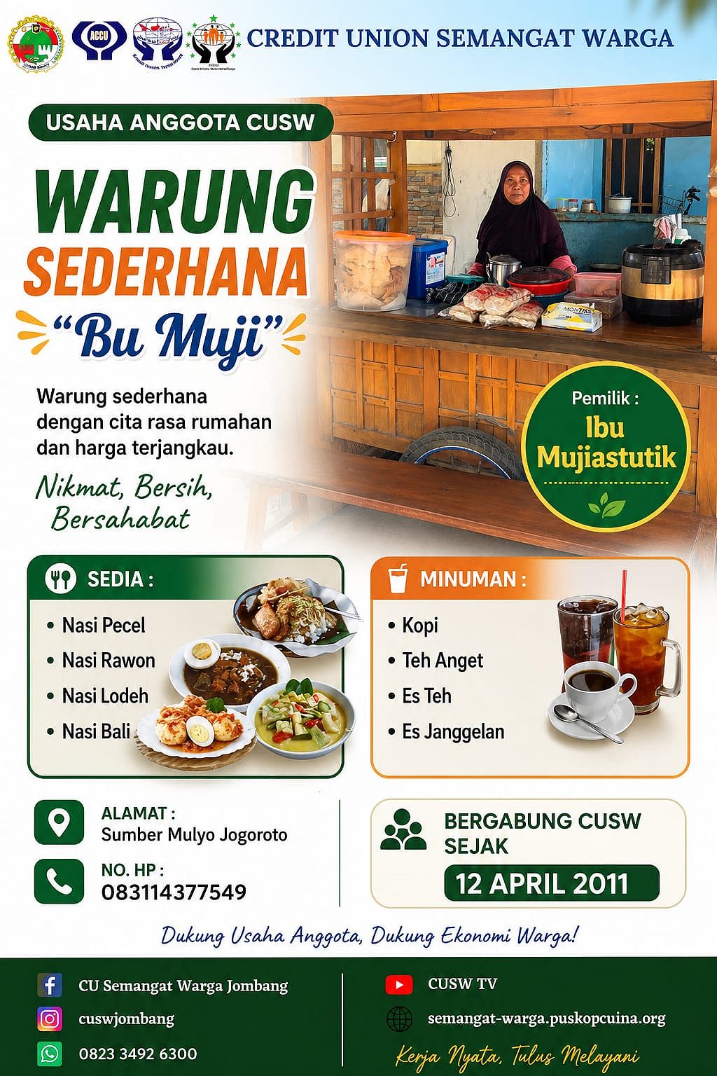 Warung Sederhana "Bu Muji", Cita Rasa Rumahan yang Nikmat dan Bersahabat